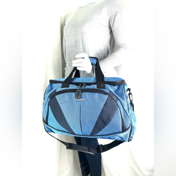 TravelPro Blue Ballistic Nylon Multi Purpose Travel Tote Crew Flight Extra Strap - Picture 3 of 11